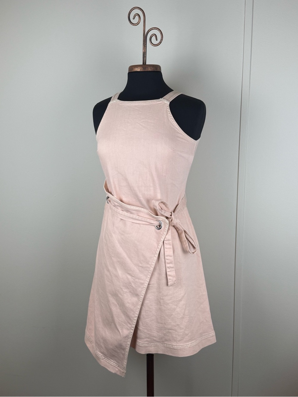 Pink Holding Horses denim wrap dress